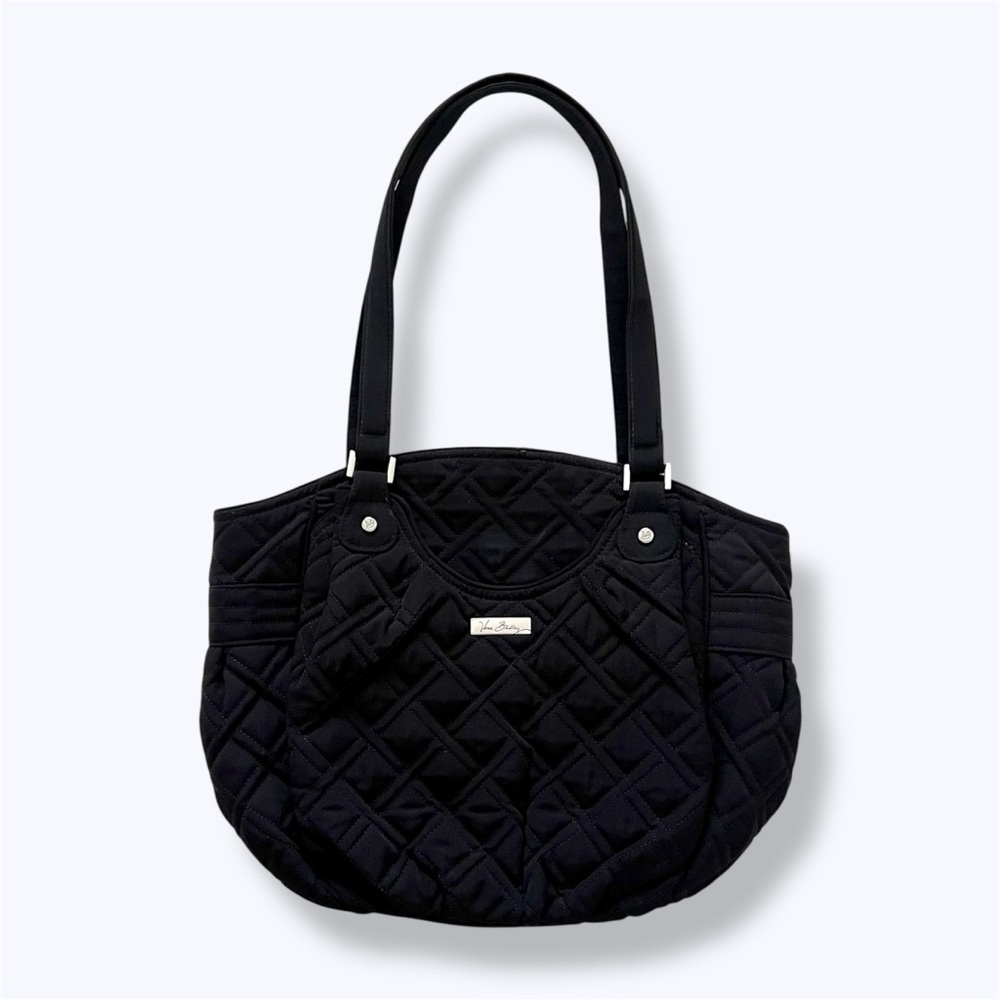 Vera Bradley Black Quilted Glenna handbag Tote Bag